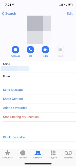 Stop Sharing Location from iMessage 